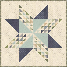 Load image into Gallery viewer, &quot;Sugar Cookie&quot; traditional patchwork star quilt by Lella Boutique. Made with 1 charm pack and a couple accent prints. Fabric is True Love by Lella Boutique for Moda Fabrics. Download the PDF here.