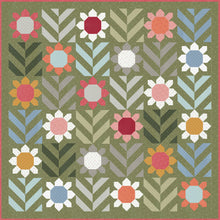 Load image into Gallery viewer, &quot;Spring Fling&quot; geometric flower quilt by Lella Boutique. Fat quarter quilt. Fabric is Magic Dot by Lella Boutique for Moda Fabrics. Download the PDF here!