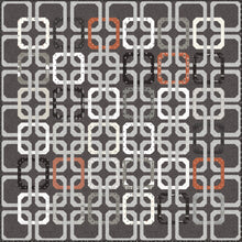 Load image into Gallery viewer, Concord Quilt Model in Smoke &amp; Rust Fabric