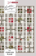 Load image into Gallery viewer, "Forever Plaid" layer cake or charm pack quilt in Berry &amp; Pine fabric by Lella Boutique for Moda Fabrics. Cute scrappy plaid quilt design is fun to make - download the PDF here!