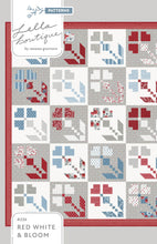 Load image into Gallery viewer, &quot;Red, White, &amp; Bloom&quot; Americana flower quilt by Lella Boutique. Cute 4th of July quilt perfect for summertime in the USA. Fabric is Old Glory by Lella Boutique for Moda Fabrics.