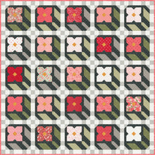 Load image into Gallery viewer, &quot;Flower Press&quot; flower quilt by Lella Boutique. Layer Cake or fat eighth friendly. Fabric is Love Blooms (and Magic Dot) by Lella Boutique for Moda Fabrics. Download the PDF here!