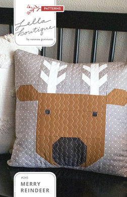 #245 Merry Reindeer Pillow - PDF Pattern