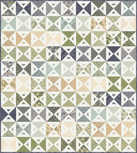 Load image into Gallery viewer, &quot;Meet Cute&quot; simple geometric triangle quilt In True Love fabric by Lella Boutique for Moda Fabrics. Make it with fat quarters, fat eighths, or scraps. Download the PDF here!