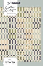 Load image into Gallery viewer, &quot;Woven&quot; Jelly Roll quilt pattern in True Love fabric by Lella Boutique for Moda Fabrics. Quick and easy quilt using strip piecing technique - download the PDF here!