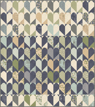 Load image into Gallery viewer, &quot;Achy Breaky&quot; heart quilt in True Love fabric by Lella Boutique for Moda Fabrics. Fat quarter friendly and bringing all the drama with these scrappy heart blocks. Download the PDF here