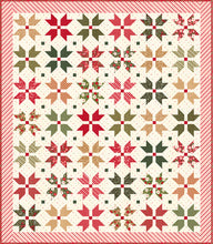 Load image into Gallery viewer, "Merry Blooms" simple Christmas flower quilt by Vanessa Goertzen of Lella Boutique. Make it with fat quarters or fat eighths. Fabric is Peppermint Cocoa by Lella Boutique for Moda Fabrics (May 2027). Download the PDF here.
