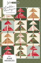 Load image into Gallery viewer, "Pine Needles" scrappy Christmas tree quilt made with a fat eighth bundle of Peppermint Cocoa fabric by Lella Boutique for Moda Fabrics. Download the PDF here!