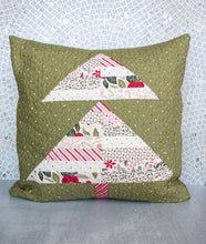 Load image into Gallery viewer, "Pine 4 U" Scrappy Christmas tree pillow pattern by Vanessa Goertzen of Lella Boutique.. Fabric is Peppermint Cocoa by Lella Boutique for Moda Fabrics. Download the PDF here.