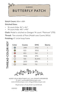 #LBX003 Butterfly Patch Cross Stitch - PDF Pattern