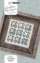 Load image into Gallery viewer, &quot;Flower Press&quot; cross stitch pattern by Lella Boutique. Inspired by the Flower Press quilt pattern in True Love fabric. Download the PDF here.