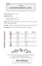Load image into Gallery viewer, LBX005 London Book Club (Cross Stitch Bookmark) - PDF Pattern