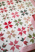 Load image into Gallery viewer, "Merry Blooms" simple Christmas flower quilt by Vanessa Goertzen of Lella Boutique. Make it with fat eighths or fat quarters. Fabric is Peppermint Cocoa by Lella Boutique for Moda Fabrics. Download the PDF here!
