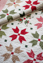 Load image into Gallery viewer, "Merry Blooms" simple Christmas flower quilt by Vanessa Goertzen of Lella Boutique. Make it with fat eighths or fat quarters. Fabric is Peppermint Cocoa by Lella Boutique for Moda Fabrics. Download the PDF here!