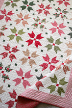 Load image into Gallery viewer, "Merry Blooms" simple Christmas flower quilt by Vanessa Goertzen of Lella Boutique. Make it with fat eighths or fat quarters. Fabric is Peppermint Cocoa by Lella Boutique for Moda Fabrics. Download the PDF here!