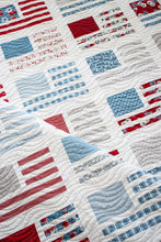 Load image into Gallery viewer, Miss Americana flag quilt kit in Old Glory fabric by Lella Boutique for Moda Fabrics. Quilt kit ships February 2024. Great 4th of July quilt.