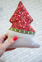 Load image into Gallery viewer, &quot;Spruce it Up&quot; stuffed tree sewing pattern In Berry &amp; Pine fabric by Vanessa Goertzen of Lella Boutique. Fat quarter friendly. Download the PDF here!