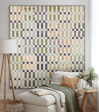 Load image into Gallery viewer, &quot;Woven&quot; Jelly Roll quilt pattern in True Love fabric by Lella Boutique for Moda Fabrics. Quick and easy quilt using strip piecing technique - download the PDF here!