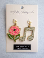 Posy and Music Note Zipper Pulls by Lella Boutique for Moda Fabrics. 