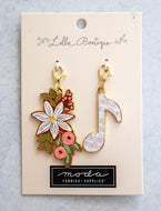 Poinsettia and Music Note Zipper Pull Set by Lella Boutique for Moda Fabrics