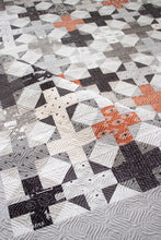 Load image into Gallery viewer, Hot Cross Buns plus sign quilt by Vanessa Goertzen of Lella Boutique. Make it with a Jelly Roll or Layer Cake. Fabric is Smoke &amp; Rust by Lella Boutique for Moda Fabrics. Great boy quilt!