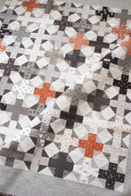 Load image into Gallery viewer, Hot Cross Buns plus sign quilt by Vanessa Goertzen of Lella Boutique. Make it with a Jelly Roll or Layer Cake. Fabric is Smoke &amp; Rust by Lella Boutique for Moda Fabrics. Great boy quilt!