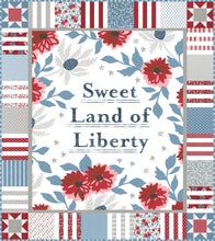 Load image into Gallery viewer, &quot;Sweet Land&quot; 4th of July quilt by Lella Boutique featuring the &quot;Sweet Land of Liberty&quot; quilt panel from the Old Glory fabric collection for Moda Fabrics. Fun way to add a scrappy border to this Americana quilt panel. Download the PDF here!