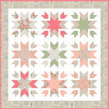 Load image into Gallery viewer, Snow Blossoms star quilt by Lella Boutique. A fat quarter quilt made in Love Note fabric by Lella Boutique for Moda Fabrics.