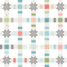 Load image into Gallery viewer, Pretty Please charm pack quilt PDF pattern by Lella Boutique. Easy beginner quilt using Nest fabric by Lella Boutique for Moda Fabrics.
