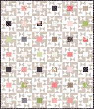 Load image into Gallery viewer, Candy Box - one charm pack quilt. Cool geometric design to showcase one charm pack in a quilt. Fabric is Olive&#39;s Flower Market by Lella Boutique for Moda Fabrics.