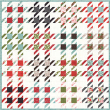 Load image into Gallery viewer, Checkmate pieced houndstooth quilt. Fat quarter friendly. Fabric is Juniper Berry By BasicGrey for Moda Fabrics.