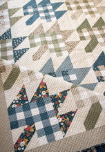 Load image into Gallery viewer, Gingham Style gingham leaf quilt by Lella Boutique. Fabric is Flower Pot by Lella Boutique for Moda Fabrics. Fat quarter friendly, download the PDF here!