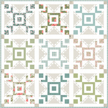 Load image into Gallery viewer, Haven traditional star quilt by Lella Boutique. Beautiful ornate star quilt. Fat quarter quilt. Fabric is Love Note by Lella Boutique for Moda.