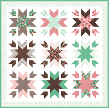 Load image into Gallery viewer, Snow Blossoms star quilt by Lella Boutique. A fat quarter quilt made in Into the Woods fabric by Lella Boutique for Moda Fabrics.