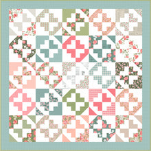 Load image into Gallery viewer, June Bug beginner quilt pattern by Lella Boutique. Make it with a layer cake or fat quarters. Fabric is Love Note by Lella Boutique for Moda Fabrics.