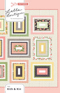 Kith & Kin jelly roll rectangle quilt. Cute farmhouse style quilt. Fabric is Farmer's Daughter by Lella Boutique for Moda Fabrics.