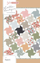 Load image into Gallery viewer, Twirl layer cake windmill quilt by Lella Boutique. Make it with a layer cake and charm packs, fat quarters, or fat eighths. Fabric is Country Rose by Lella Boutique for Moda Fabrics.