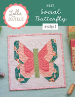 Social Butterfly mini quilt by Vanessa Goertzen of Lella Boutique. Fabric is Sugar Pie by Lella Boutique for Moda Fabrics.