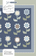 Cottage Blossoms flower quilt by Vanessa Goertzen of Lella Boutique. Make it with a layer cake or fat quarters. Fabric is Harvest Road by Lella Boutique for Moda Fabrics.