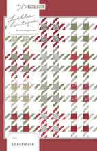 Load image into Gallery viewer, Checkmate pieced houndstooth quilt. Fat quarter friendly. Fabric is Christmas Eve by Lella Boutique for Moda Fabrics.