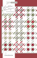 Checkmate pieced houndstooth quilt. Fat quarter friendly. Fabric is Christmas Eve by Lella Boutique for Moda Fabrics.
