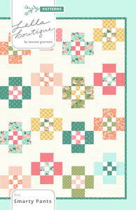 Smarty Pants plus sign quilt. Would make a cute boy quilt! Fabric is Sugar Pie by Lella Boutique for Moda Fabrics.