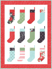 Load image into Gallery viewer, By the Chimney Mini stocking mini quilt pattern. Download the PDF here!
