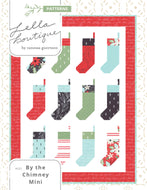 By the Chimney Mini stocking mini quilt pattern. Download the PDF here!