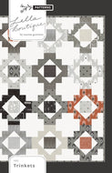 Trinkets boho quilt design by Lella Boutique. Fat quarter friendly. Fabric is Smoke & Rust. Modern quilt design would make a great boy quilt.