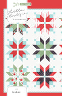 Icebox nordic snowflake quilt by Lella Boutique. Beautiful Christmas quilt in Little Tree fabric by Lella Boutique for Moda Fabrics. Fat quarter friendly.