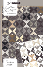 Load image into Gallery viewer, Double Dutch geometric triangle quilt by Lella Boutique. Make it with fat quarters or fat eighths. Fabric is Stiletto by BasicGrey for Moda Fabrics. Download the PDF here!