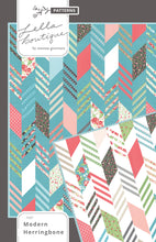 Load image into Gallery viewer, Modern Herringbone quilt by Lella Boutique. Make it with a Honeybun (1.5&quot; strips) and fat quarters. Fabric is Bloomington by Lella Boutique for Moda Fabrics.
