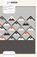 Mountainside modern mountain quilt by Lella Boutique. Beginner friendly. Fat eighth quilt. Fabric is Smoke & Rust by Lella Boutique for Moda.