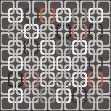 Load image into Gallery viewer, &quot;Concord&quot; overlapping rings quilt by Lella Boutique. Honeybun quilt. (Made with 1.5&quot; strips). Fabric is Smoke &amp; Rust by Lella Boutique for Moda Fabrics. Download the PDF here.